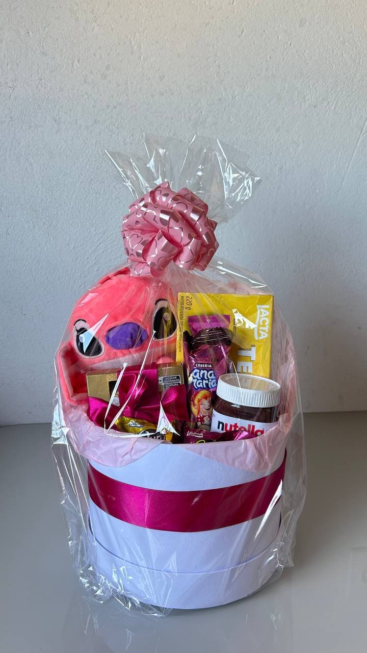 Cesta Rosa Stitch